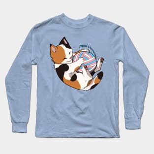 Transgender Pride Calico Cat Long Sleeve T-Shirt